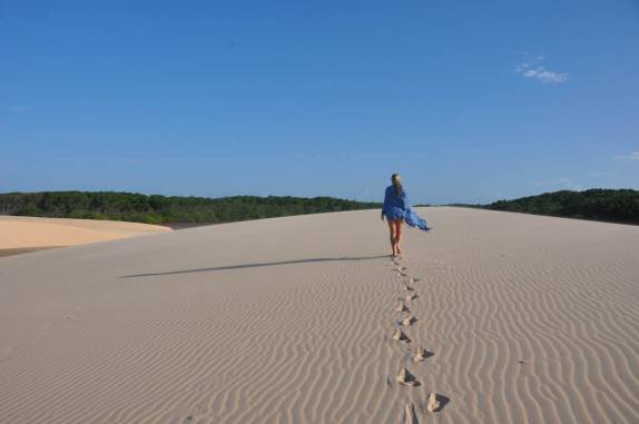 A linda região das dunas do Feijão Bravo, no Delta do Parnaíba, na fronteira dos estados do Piauí e Maranhão